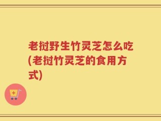 老挝野生竹灵芝怎么吃(老挝竹灵芝的食用方式)