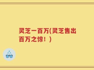 灵芝一百万(灵芝售出百万之惊！)