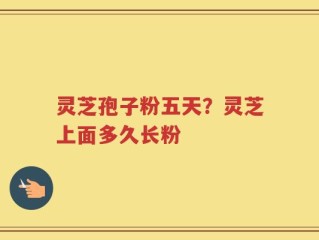 灵芝孢子粉五天？灵芝上面多久长粉