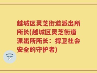 越城区灵芝街道派出所所长(越城区灵芝街道派出所所长：捍卫社会安全的守护者)