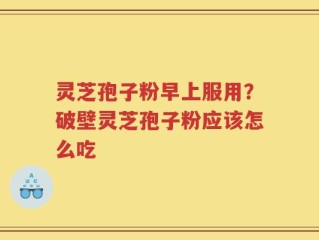 灵芝孢子粉早上服用？破壁灵芝孢子粉应该怎么吃