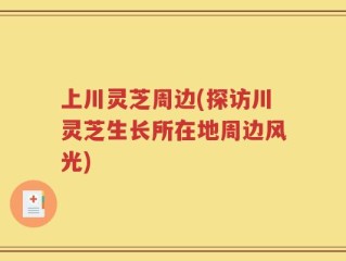 上川灵芝周边(探访川灵芝生长所在地周边风光)