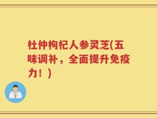 杜仲枸杞人参灵芝(五味调补，全面提升免疫力！)