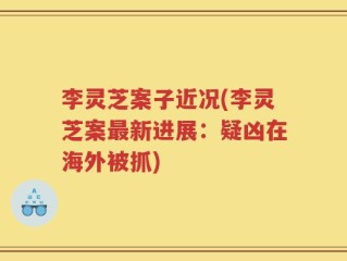 李灵芝案子近况(李灵芝案最新进展：疑凶在海外被抓)