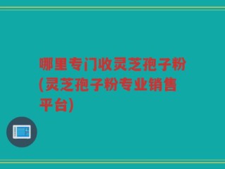 哪里专门收灵芝孢子粉(灵芝孢子粉专业销售平台)