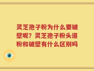 灵芝孢子粉为什么要破壁呢？灵芝孢子粉头道粉和破壁有什么区别吗