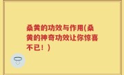 桑黄的功效与作用(桑黄的神奇功效让你惊喜不已！)