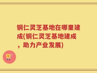 铜仁灵芝基地在哪里建成(铜仁灵芝基地建成，助力产业发展)