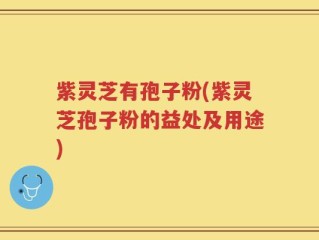 紫灵芝有孢子粉(紫灵芝孢子粉的益处及用途)