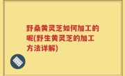野桑黄灵芝如何加工的呢(野生黄灵芝的加工方法详解)
