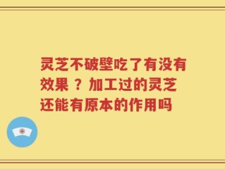 灵芝不破壁吃了有没有效果 ？加工过的灵芝还能有原本的作用吗