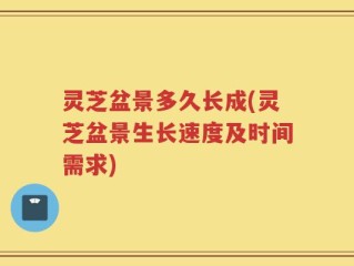 灵芝盆景多久长成(灵芝盆景生长速度及时间需求)