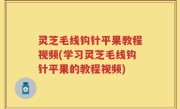 灵芝毛线钩针平果教程视频(学习灵芝毛线钩针平果的教程视频)