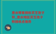 惠水哪里回收灵芝孢子粉_惠水地区灵芝孢子粉回收点推荐