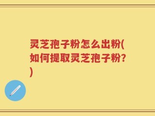 灵芝孢子粉怎么出粉(如何提取灵芝孢子粉？)