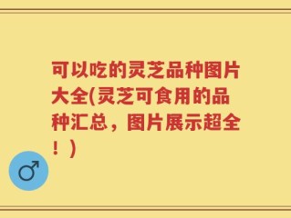 可以吃的灵芝品种图片大全(灵芝可食用的品种汇总，图片展示超全！)