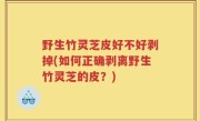 野生竹灵芝皮好不好剥掉(如何正确剥离野生竹灵芝的皮？)