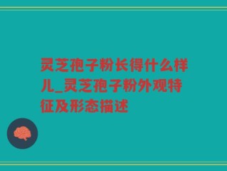 灵芝孢子粉长得什么样儿_灵芝孢子粉外观特征及形态描述