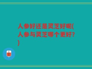 人参好还是灵芝好呢(人参与灵芝哪个更好？)