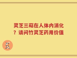 灵芝三萜在人体内消化？请问竹灵芝药用价值