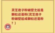 灵芝孢子粉破壁之后是颗粒还是粉(灵芝孢子粉破壁后成颗粒还是粉？)