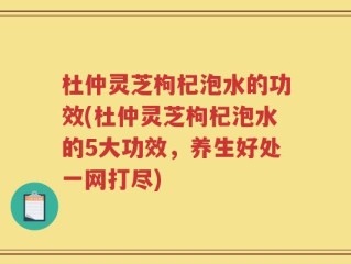 杜仲灵芝枸杞泡水的功效(杜仲灵芝枸杞泡水的5大功效，养生好处一网打尽)