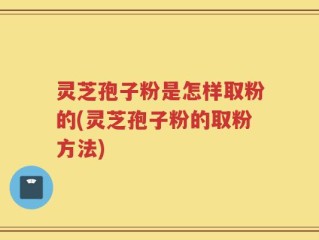 灵芝孢子粉是怎样取粉的(灵芝孢子粉的取粉方法)