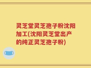 灵芝堂灵芝孢子粉沈阳加工(沈阳灵芝堂出产的纯正灵芝孢子粉)