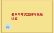 去采千年灵芝好吗视频讲解