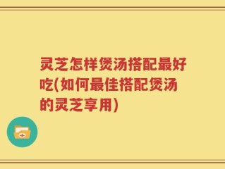 灵芝怎样煲汤搭配最好吃(如何最佳搭配煲汤的灵芝享用)