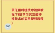 灵芝菌种植技术视频教程下载(学习灵芝菌种植技术的实用视频教程)