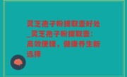 灵芝孢子粉提取壶好处_灵芝孢子粉提取壶：高效便捷，健康养生新选择