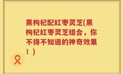 黑枸杞配红枣灵芝(黑枸杞红枣灵芝组合，你不得不知道的神奇效果！)