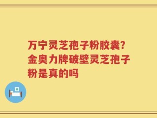 万宁灵芝孢子粉胶囊？金奥力牌破壁灵芝孢子粉是真的吗