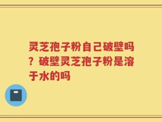 灵芝孢子粉自己破壁吗？破壁灵芝孢子粉是溶于水的吗