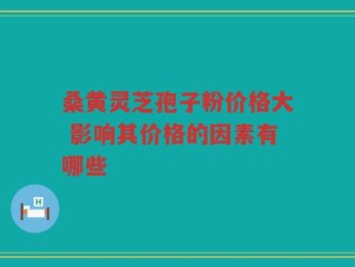 桑黄灵芝孢子粉价格大 影响其价格的因素有哪些