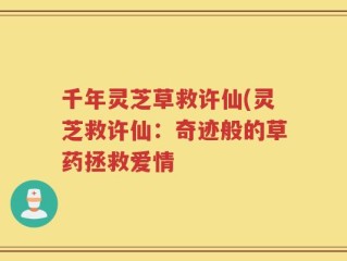 千年灵芝草救许仙(灵芝救许仙：奇迹般的草药拯救爱情