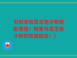 引阳索和灵芝孢子粉搭配更佳！阳索与灵芝孢子粉的完美结合！)