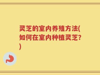 灵芝的室内养殖方法(如何在室内种植灵芝？)