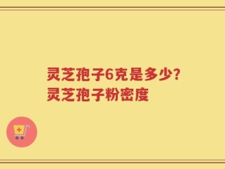 灵芝孢子6克是多少？灵芝孢子粉密度