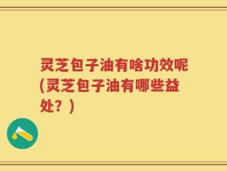 灵芝包子油有啥功效呢(灵芝包子油有哪些益处？)