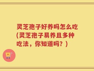 灵芝孢子好养吗怎么吃(灵芝孢子易养且多种吃法，你知道吗？)