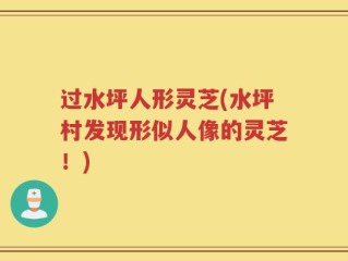 过水坪人形灵芝(水坪村发现形似人像的灵芝！)