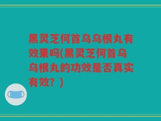 黑灵芝何首乌乌根丸有效果吗(黑灵芝何首乌乌根丸的功效是否真实有效？)