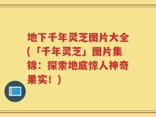 地下千年灵芝图片大全(「千年灵芝」图片集锦：探索地底惊人神奇果实！)