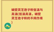 破壁灵芝孢子粉低温与高温(低温高温，破壁灵芝孢子粉的不同作用)