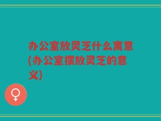 办公室放灵芝什么寓意(办公室摆放灵芝的意义)