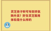 灵芝孢子粉可导致转氨酶升高？野生灵芝服用体验是什么样的