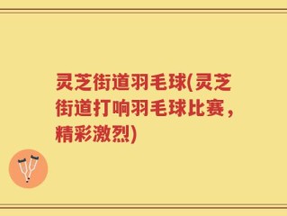 灵芝街道羽毛球(灵芝街道打响羽毛球比赛，精彩激烈)