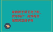 龙岩武平灵芝孢子粉_武平特产：高效养生 龙岩灵芝孢子粉